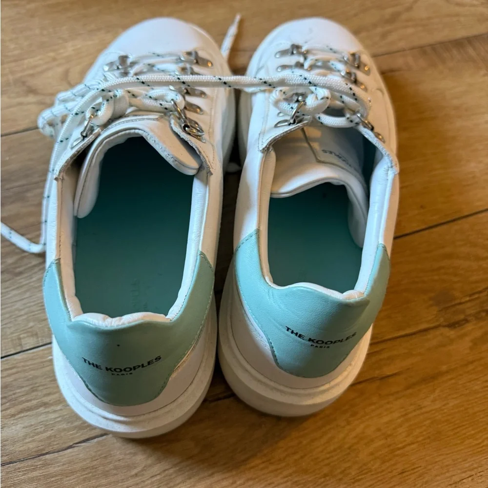 The Kooples White and Light Blue Sneakers - Picture 5 of 7